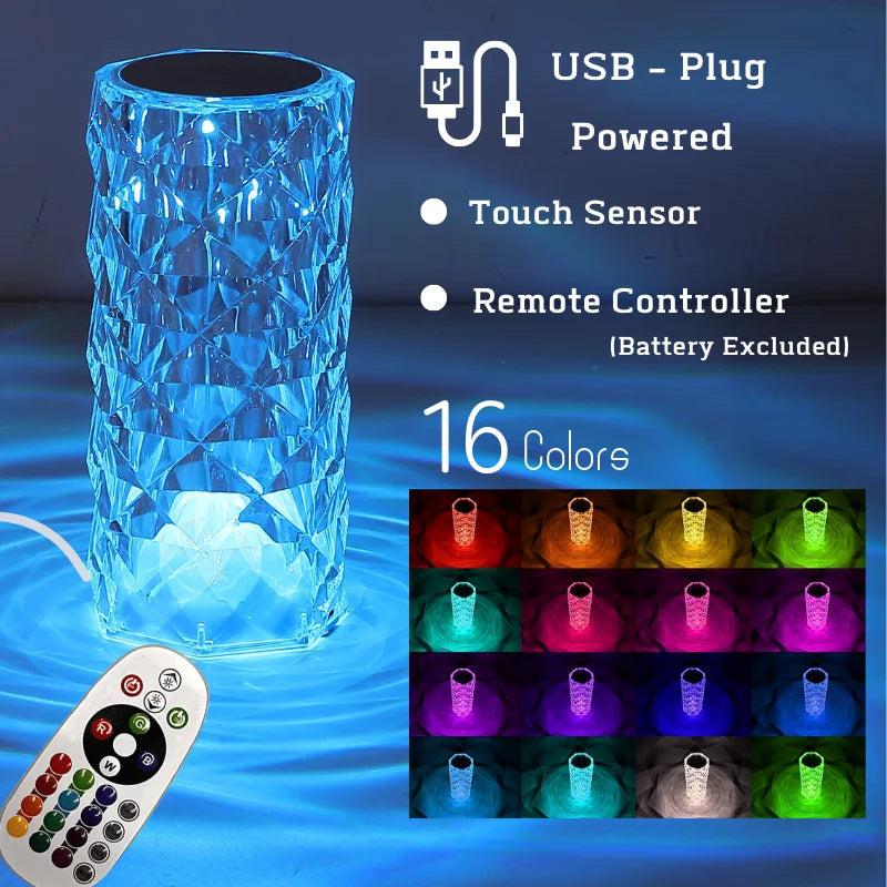 Crystal Glow Table Lamp