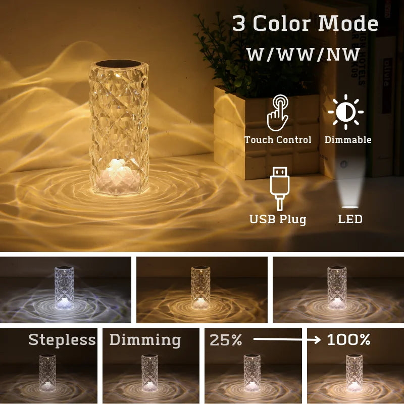 Crystal Glow Table Lamp